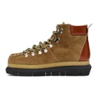 Sacai Brown Suede Lace-Up Boots