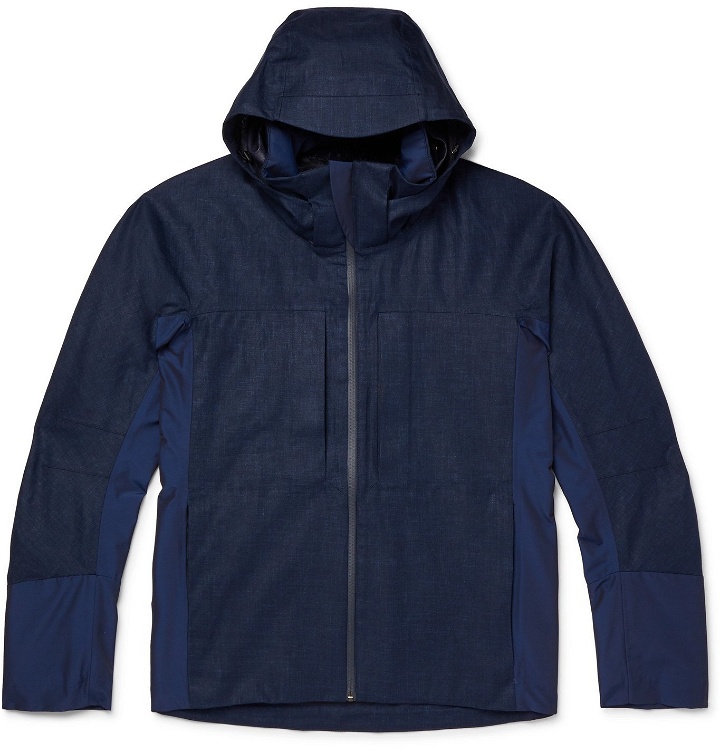 Photo: Sease - George Panelled Linen and Wool and Nylon-Blend Hooded Jacket - Blue