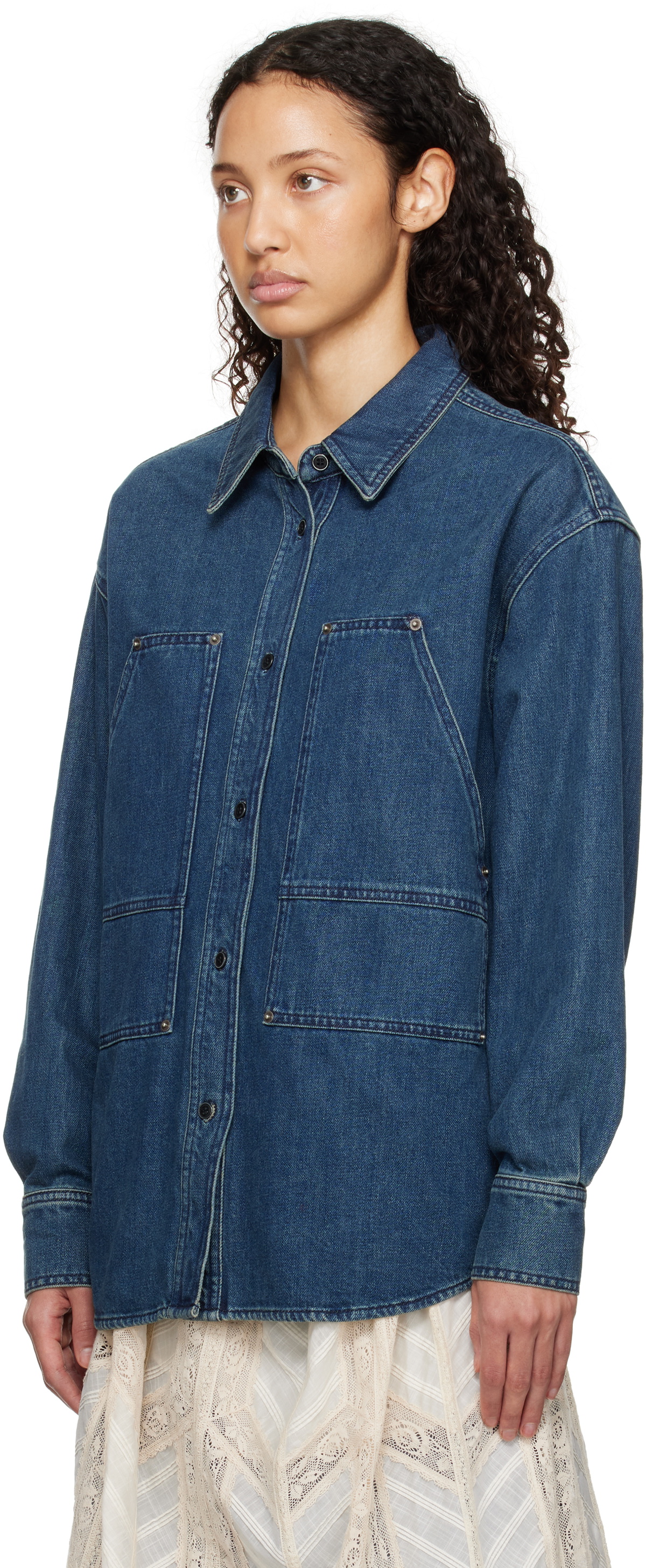 Isabel Marant Etoile Blue Okely Denim Jacket