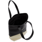 Essentials Black and Off-White Coated Canvas Tote