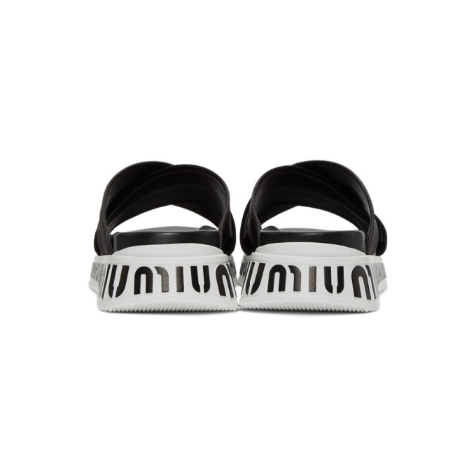 サンダル・ミュール Miu Miu Black satin sandals Embellished satin sandals in black - Miu Miu | Mytheresa