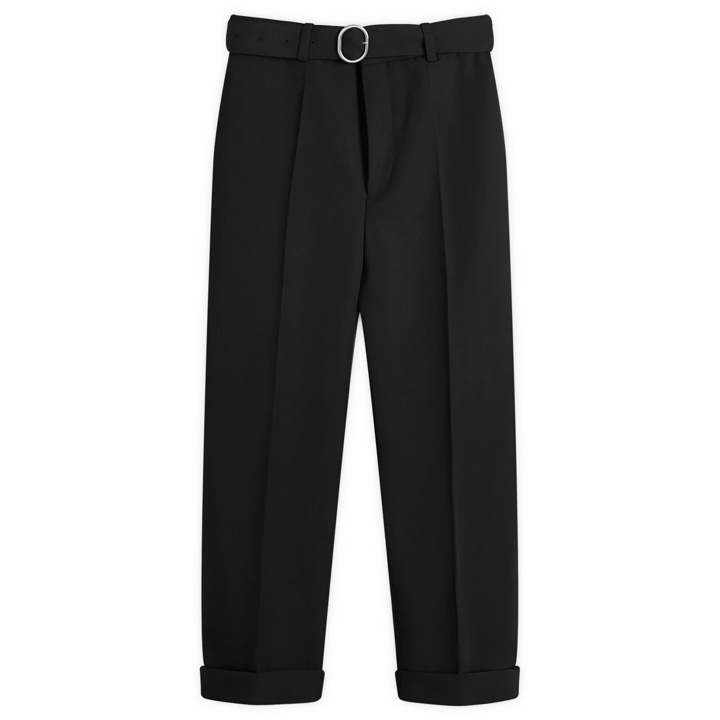 Photo: Jil Sander Men's Belted Wool Gabardine Trousers in Black