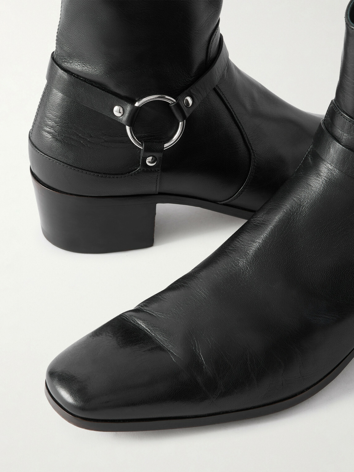 TOM FORD - Clint Embellished Leather Boots - Black