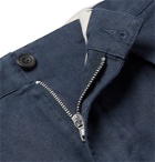 Drake's - Pleated Cotton-Corduroy Suit Trousers - Blue