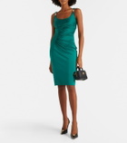 Versace Gathered jersey cocktail dress