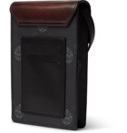 Berluti - Venezia Leather-Trimmed Logo-Print Virée Canvas Messenger Bag - Black