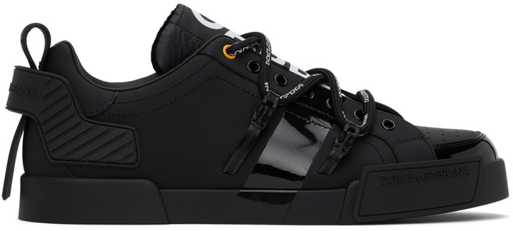 Photo: Dolce & Gabbana Black Portofino Sneakers