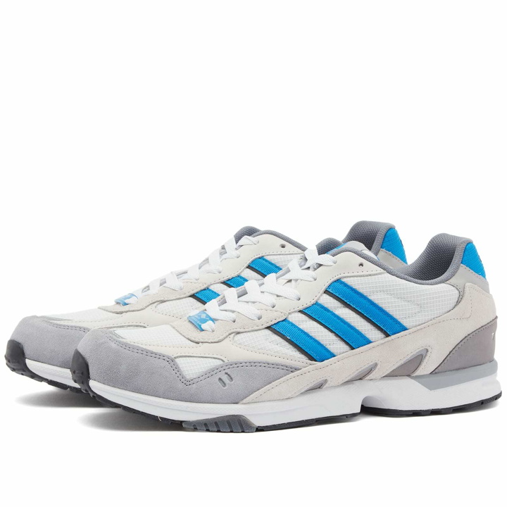 Photo: Adidas Torsion Super Sneakers in White/Blue/Grey