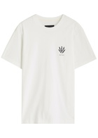 Rag & Bone Dagger Logo-embroidered Cotton T-shirt Ecru