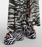 The Attico Zebra-print cotton muslin kaftan