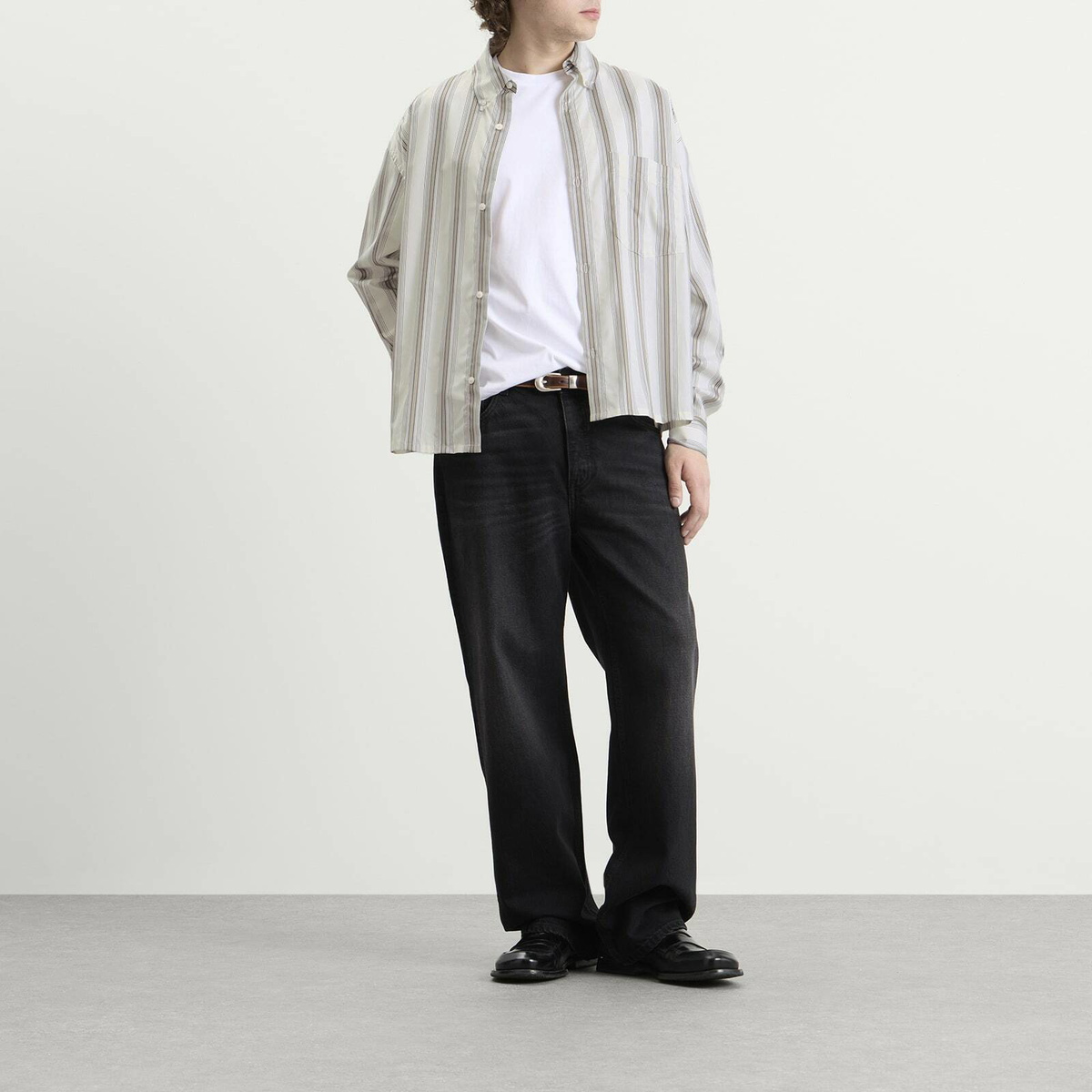 Won Hundred Men's Maza Stripe Shirt in Rock Ridge Combi