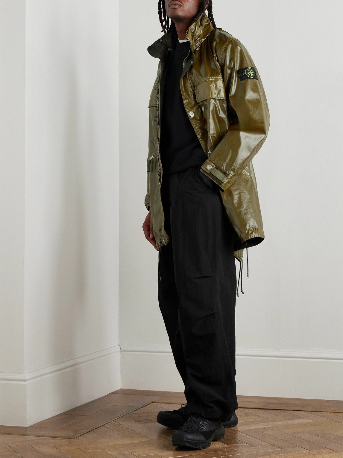 Stone Island - Garment-Dyed Mussola Gommata Coated Cotton
