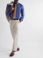 Favourbrook - Herringbone Cotton and Linen-Blend Suit Trousers - Neutrals