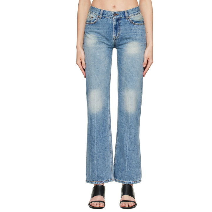 Photo: TONYWACK Blue Low-Rised Straight Classic Jeans