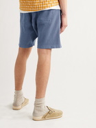 BEAMS PLUS - Pigment-Dyed Loopback Cotton-Jersey Drawstring Shorts - Blue - M