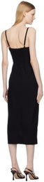 Reformation Black Alfred Midi Dress