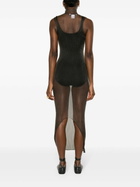 AISLING CAMPS Grey Modern Mist Sheer Midi Dress