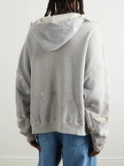READYMADE - Distressed Cotton-Jersey Hoodie - Gray