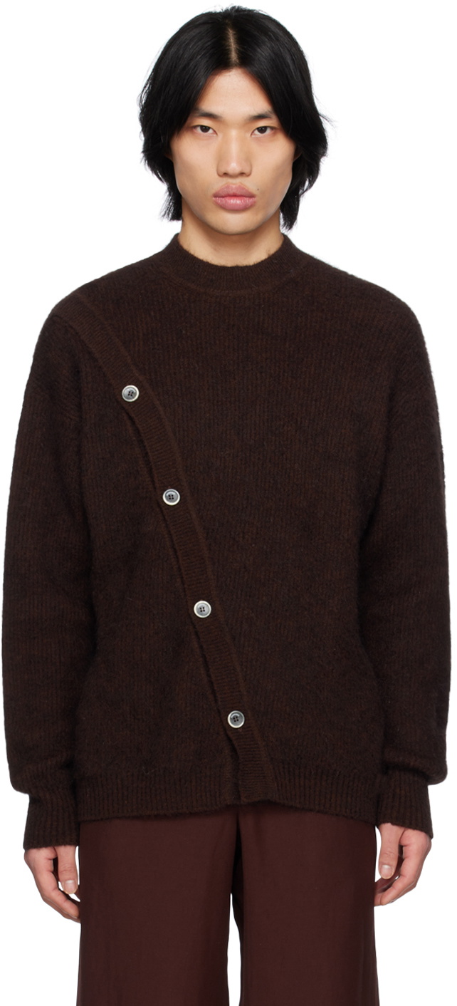 Jacquemus Brown Le Raphia 'Le Cardigan Pau' Cardigan Jacquemus