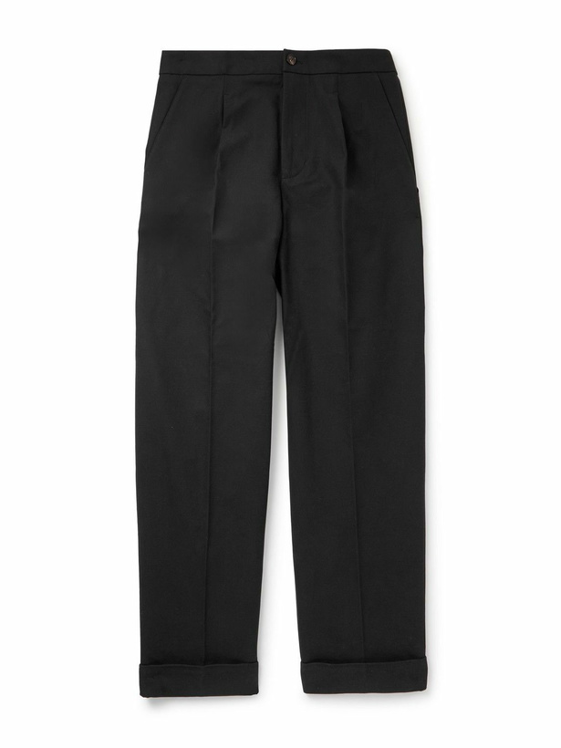 Photo: UMIT BENAN - Carpenter Straight-Leg Cotton-Blend Trousers - Black