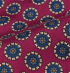 E.MARINELLA - 8.5cm Printed Silk-Twill Tie - Pink