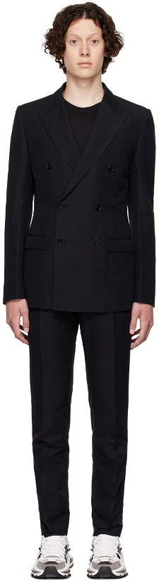 Photo: Dolce & Gabbana Black Linen Suit