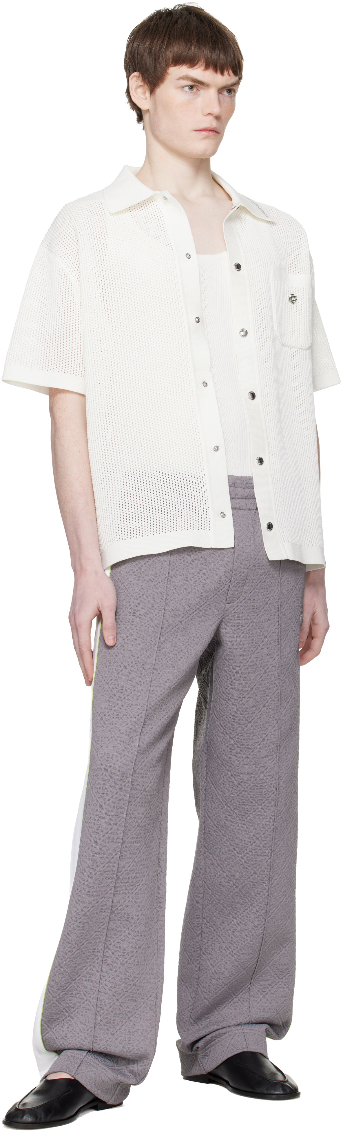 Casablanca Gray Tennis Jacquard Track Pants
