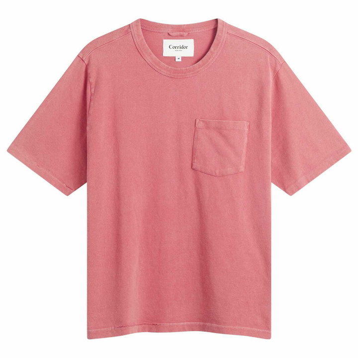 Photo: Corridor Men's Garment Dye T-Shirt in Red