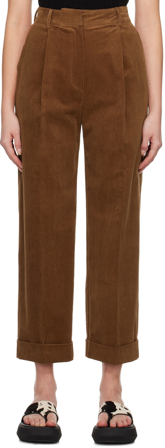 Photo: DRAE Brown One Tuck Trousers