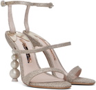 Sophia Webster Gold Rosalind Pearl Heeled Sandals