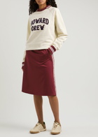 Wales Bonner Shine Panelled Jersey Skirt Burgundy
