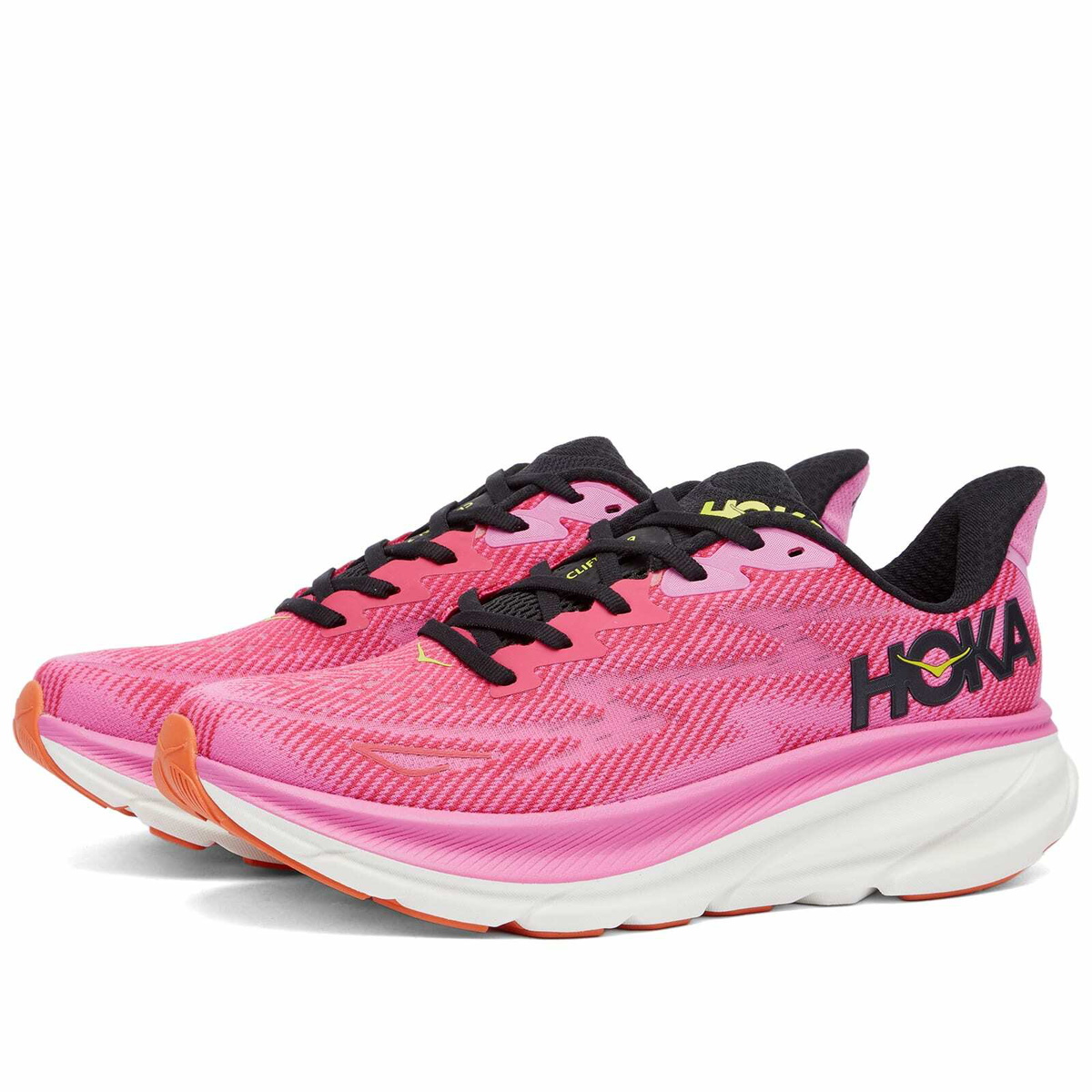 Hoka One One Women's Clifton 9 Sneakers in Raspberry/Strawberry Hoka ...