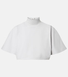 Alaïa Cropped cotton jersey T-shirt