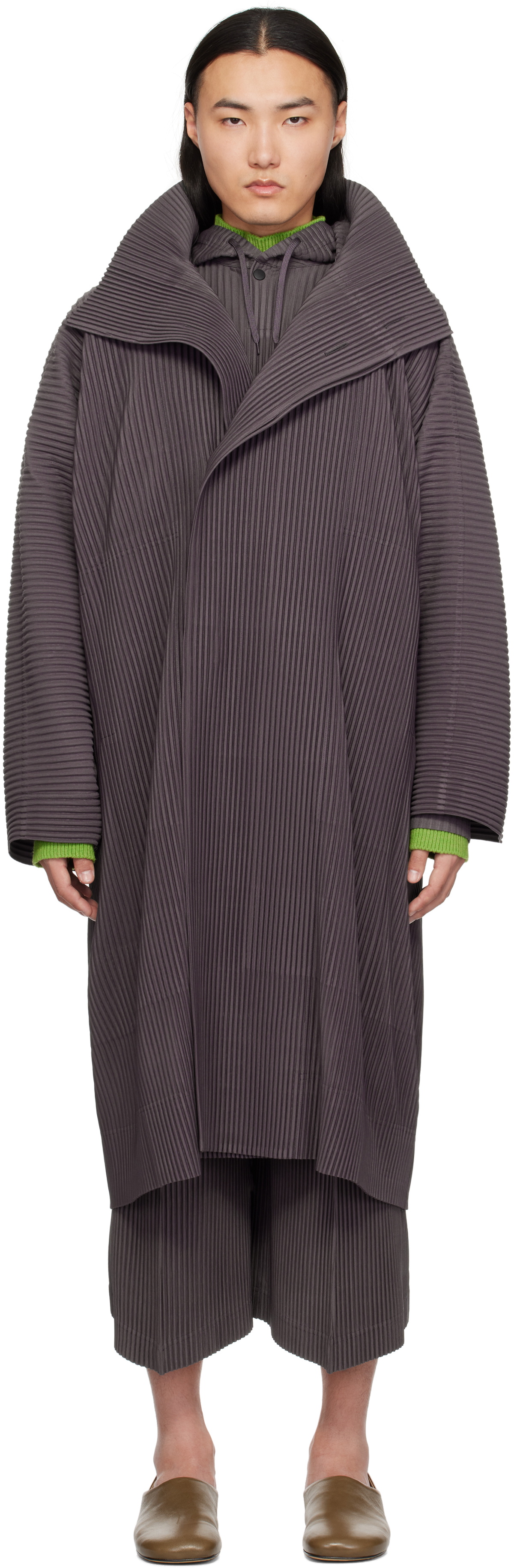 HOMME PLISSÉ ISSEY MIYAKE Purple Monthly Color December Coat Homme