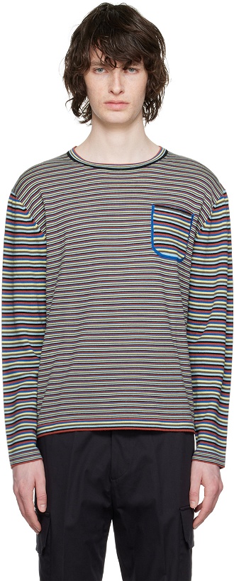 Photo: PS by Paul Smith Multicolor Striped Sweater