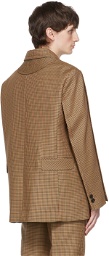 Andersson Bell Brown Santes Checked Double Breasted Blazer