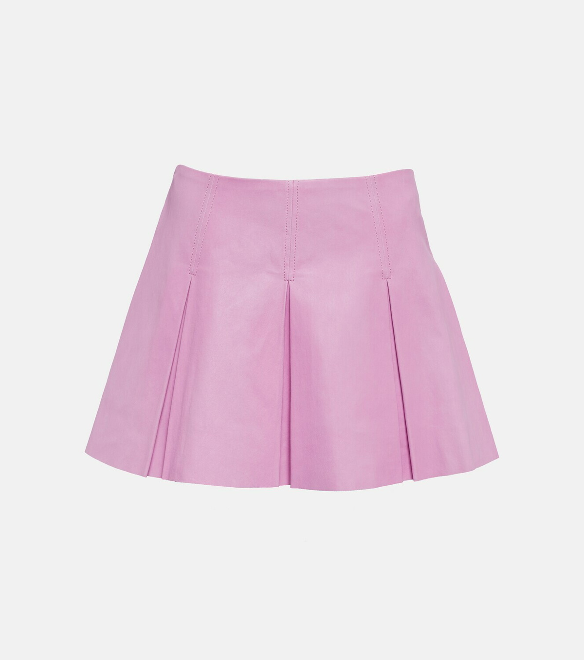 Stouls Surya pleated leather miniskirt