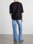 LOEWE - Paula's Ibiza Knitted Linen-Blend T-Shirt - Black