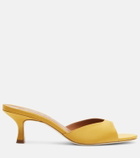 Staud Brigitte leather-trimmed mules