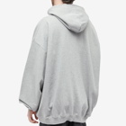 Vetements Flag Logo Hoody in Grey Melange