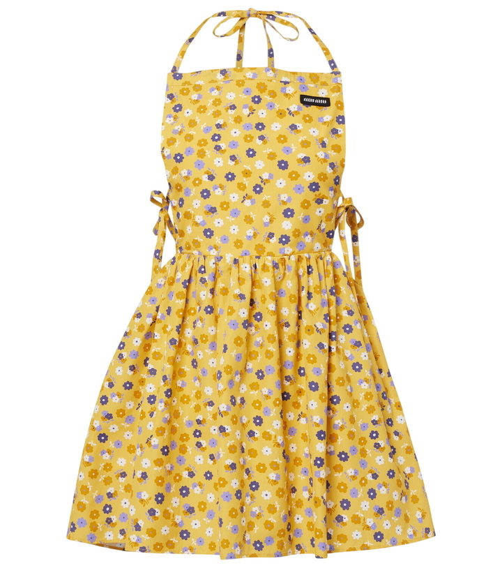 Photo: Miu Miu Floral open-back cotton poplin minidress