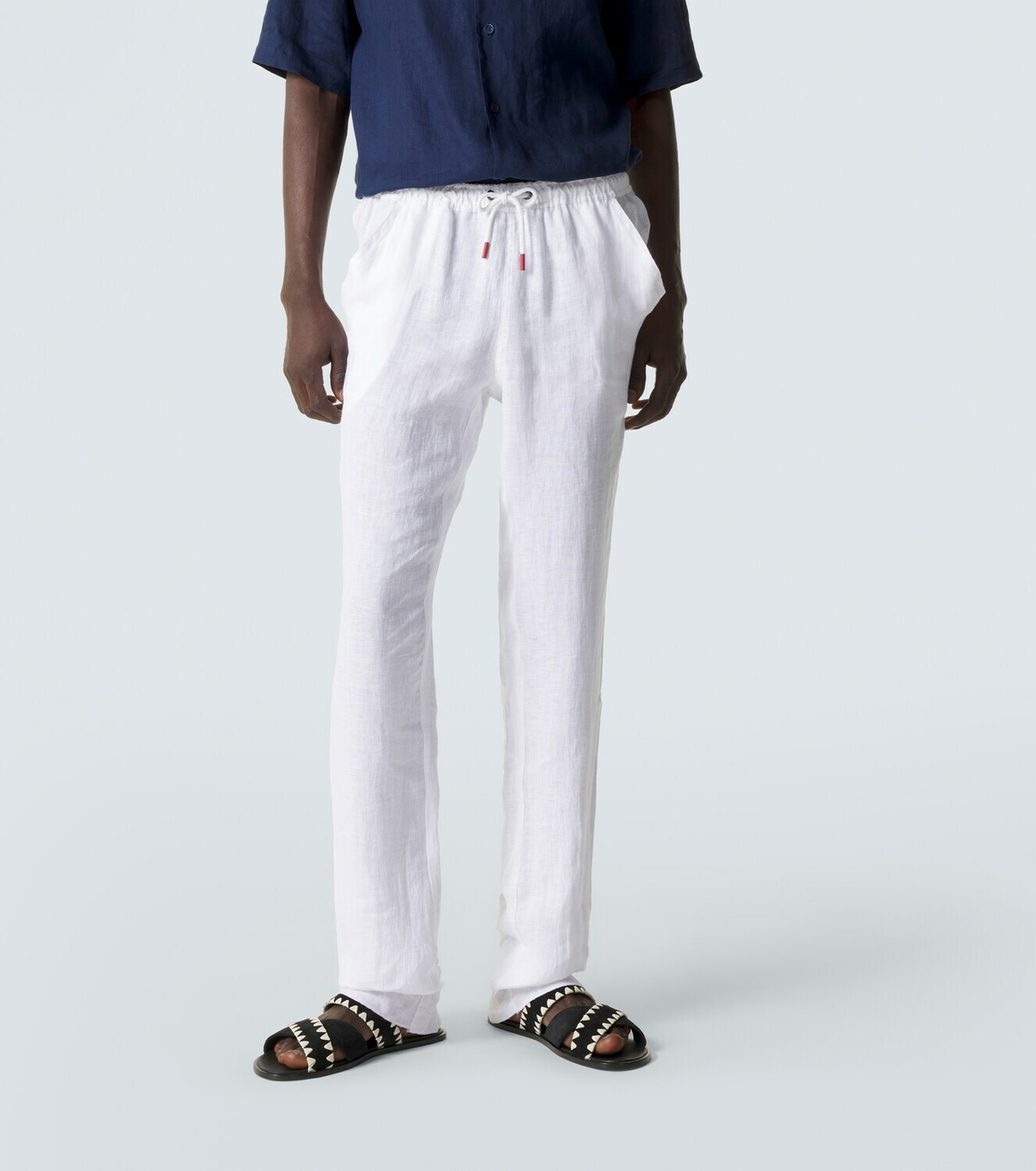 Kiton Linen slim pants
