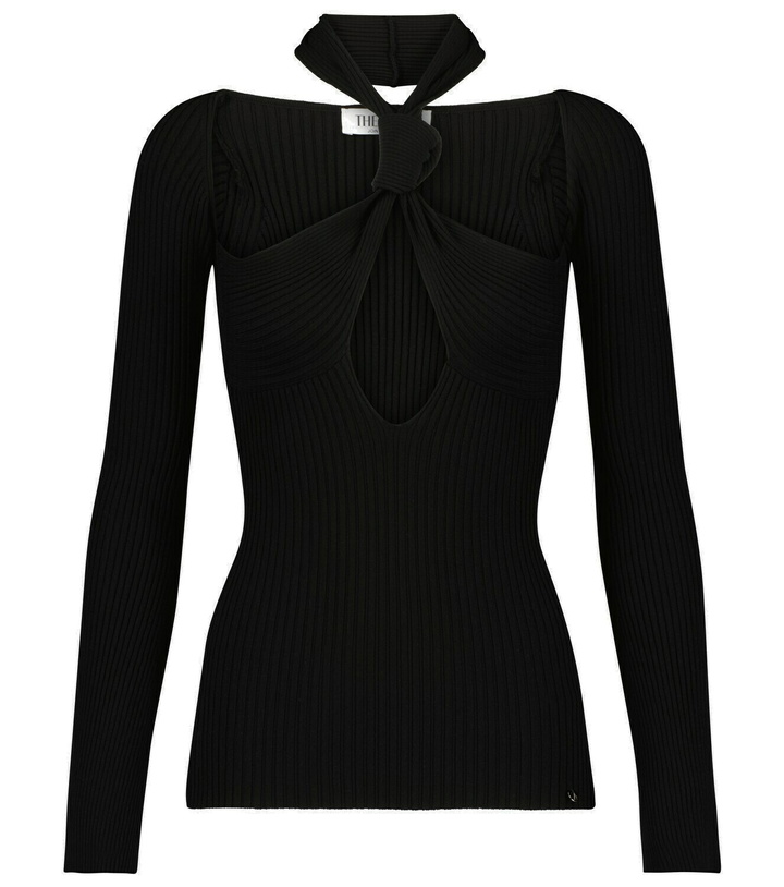 Photo: The Attico Halterneck cutout ribbed top