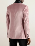 Paul Smith - Slim-Fit Satin-Trimmed Cotton-Velvet Tuxedo Jacket - Pink