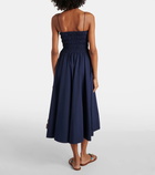 Polo Ralph Lauren Smocked cotton midi dress