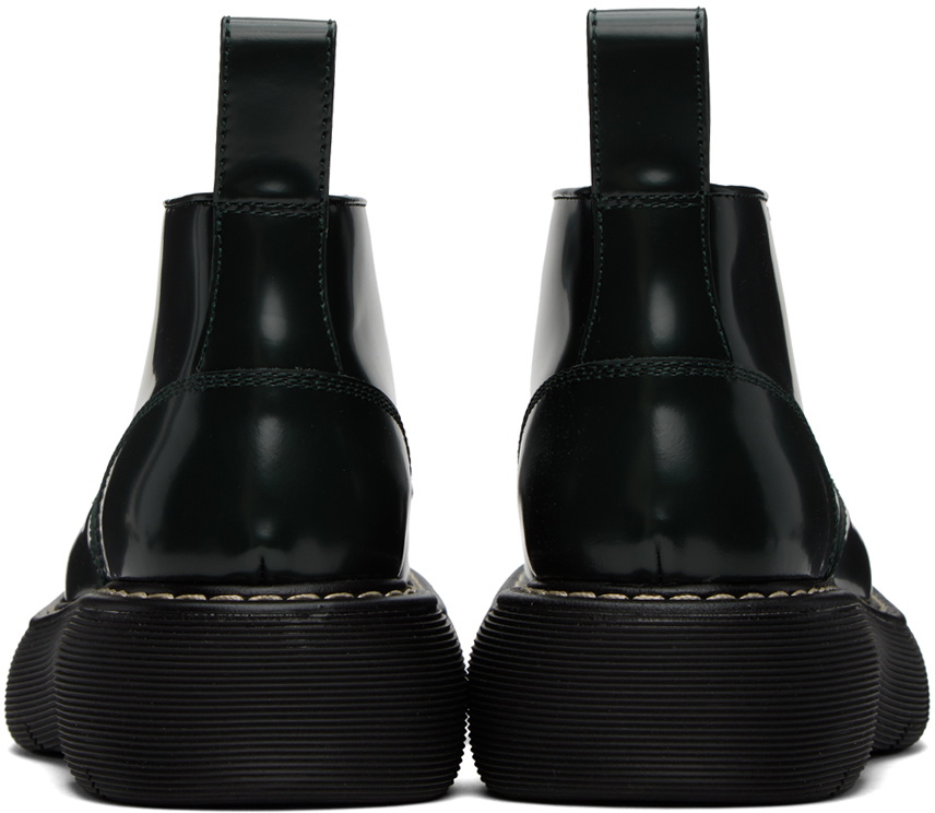 Bottega Veneta Khaki Swell Lace-Up Boots Bottega Veneta