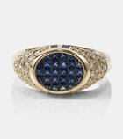 Rainbow K Lady 14kt white gold ring with sapphires and diamonds