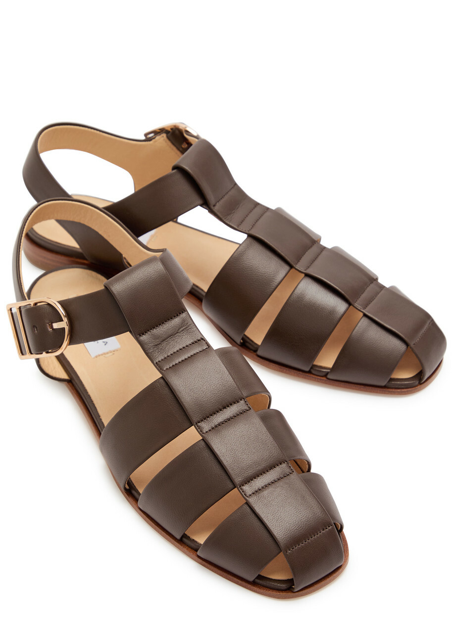 Gabriela Hearst Lynn Leather Sandals Brown