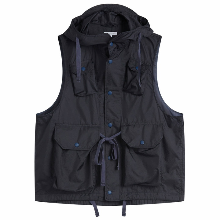 Photo: Engineered Garments Men's Field Vest in Dark Navy