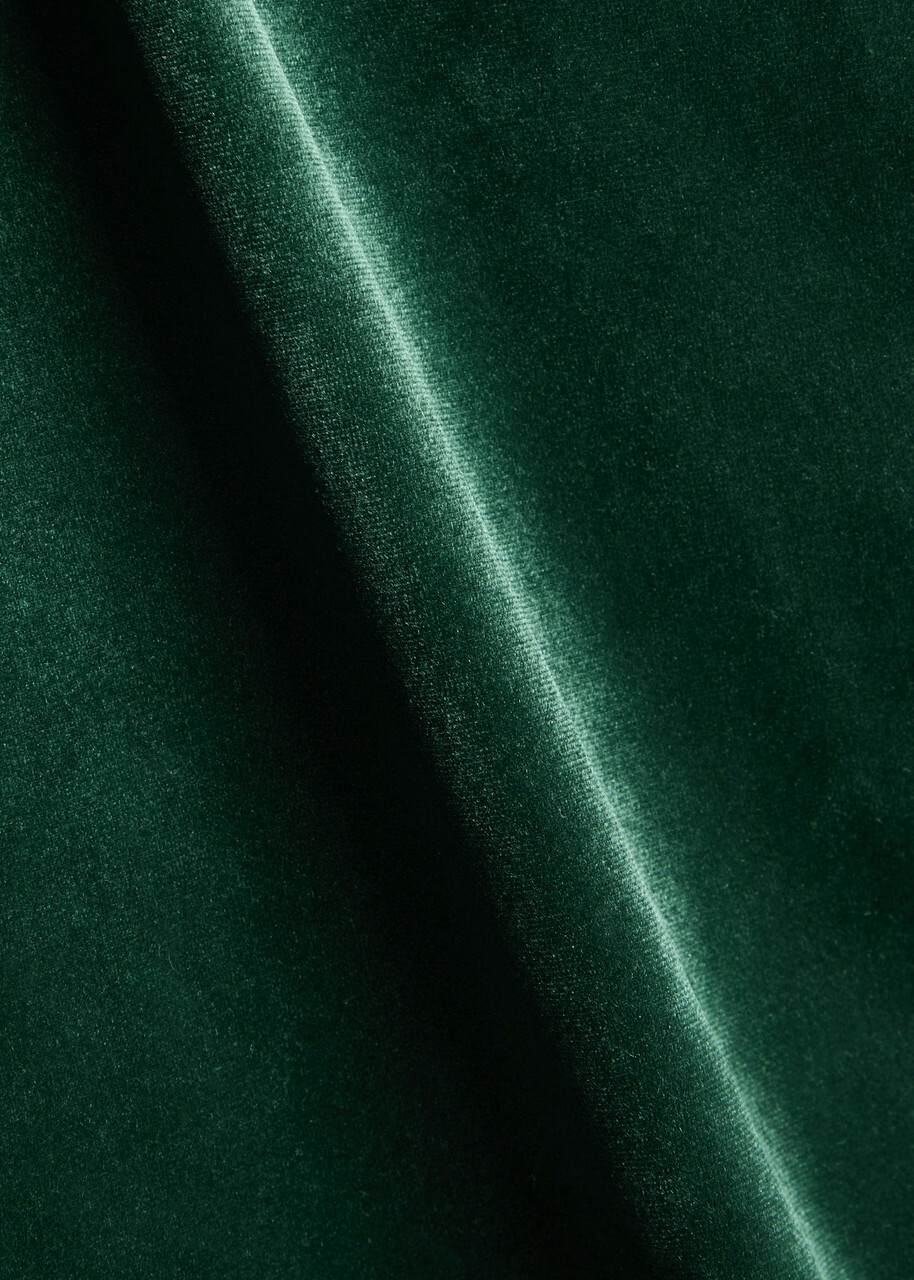 Alice + Olivia Ima Padded Belted Velvet Coat Green